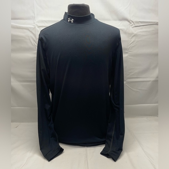 Men’s Under Armour Cold Gear Long Sleeve Compression Shirt Size XL Black - Picture 1 of 2